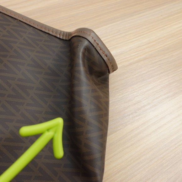 Vintage VALENTINO Purse Brown‎ PVC Clutch Logo Italian MARIO VALENTINO Italy 90s - Picture 8 of 16